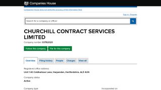 
                            12. CHURCHILL CONTRACT SERVICES LIMITED - Overview (free ...