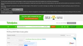 
                            8. Churchill Services Jobs, Vacancies & Careers - totaljobs
