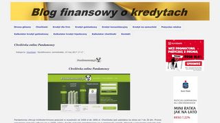 
                            10. Chwilówka online Pandamoney - Najlepszy tani kredyt