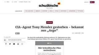 
                            6. CIA-Agent Tony Mendez gestorben - bekannt aus „Argo“