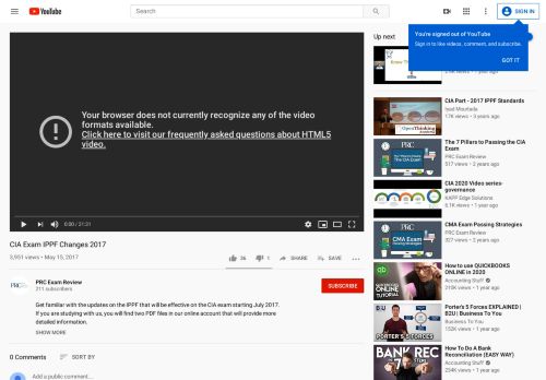 
                            11. CIA Exam IPPF Changes 2017 - YouTube