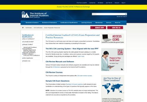 
                            13. CIA Exam Preparation Resources - IIA