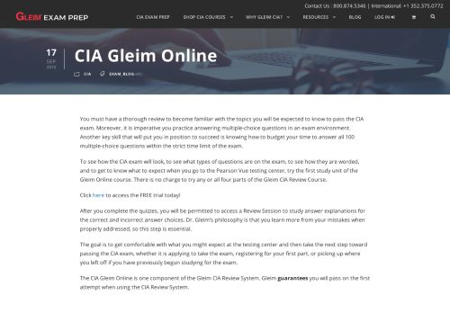 
                            3. CIA Gleim Online - Gleim Exam Prep