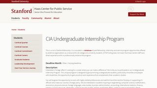 
                            12. CIA Undergraduate Internship Program | Haas Center for Public Service