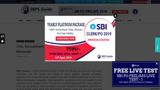 
                            6. CIAL careers - Apply online CIAL recruitment 2018 - IBPS Guide
