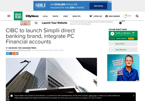 
                            10. CIBC to launch Simplii direct banking brand, integrate PC Financial ...