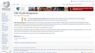 
                            11. CIBC Wealth Management - Wikipedia