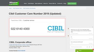 
                            6. Cibil Customer Care Number: Toll Free Number Delhi, Email-id【2019】