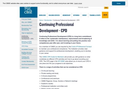 
                            11. CIBSE - Continuing Professional Development