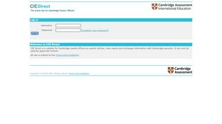 
                            12. CIE Direct : Login