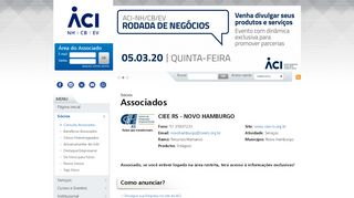 
                            13. Ciee Rs - Novo Hamburgo | Sócios | ACI