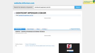 
                            2. cientecmt.wpensar.com.br at WI. CIENTEC - CENTRO INTEGRADO ...