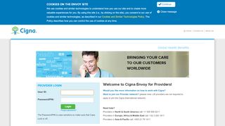 
                            6. Cigna Global Health Benefits - Provider LogIn for Cigna Envoy