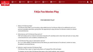 
                            12. CIGNAL TV - FAQs Fox Movies Play