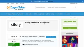 
                            9. Cilory coupons: 80% Off offers, New Promo codes Dec 2019