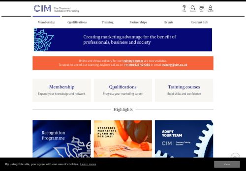 
                            2. CIM: Marketing Qualifications, Training and Membership