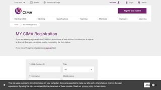 
                            5. CIMA - MY CIMA Registration