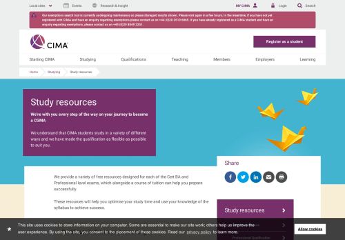 
                            3. CIMA - Study resources