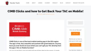 
                            12. CIMB Clicks and how to Get Back Your TAC on Mobile! | ...