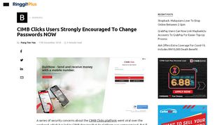 
                            11. CIMB Clicks Users Strongly Encouraged To Change Passwords ...
