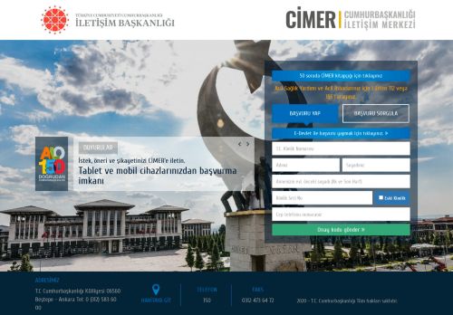 
                            1. CİMER - T.C. Cumhurbaşkanlığı İletişim Merkezi