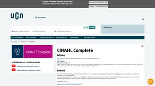 
                            3. CINAHL Complete | UCN Biblioteket