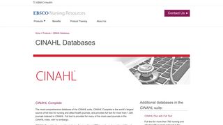 
                            5. CINAHL Nursing Journal Databases |Nursing and Allied Health |EBSCO