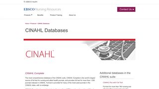 
                            1. CINAHL Nursing Journal Databases |Nursing and Allied Health ...