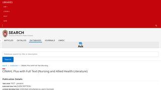 
                            12. CINAHL Plus with Full Text (Nursing and Allied Health Literature ...