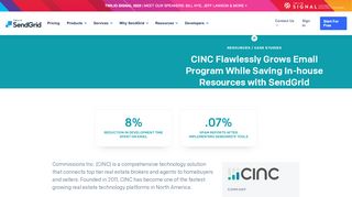 
                            10. CINC (Commissions Inc.) | SendGrid