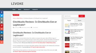 
                            7. Cinchbucks Reviews: Is Cinchbucks Con or Legitimate? - LIVOKE