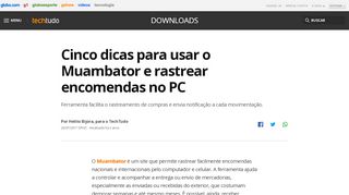 
                            11. Cinco dicas para usar o Muambator e rastrear encomendas no PC ...