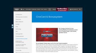 
                            3. CineCard & Bonussystem | Cineplex Singen