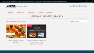 
                            11. Cinema 4D Student / Teacher - Maxon Shop UK