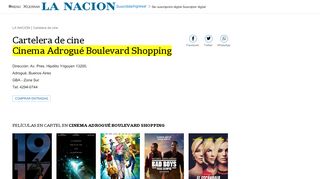 
                            3. Cinema Adrogué Boulevard Shopping, GBA - Zona Sur, Cartelera de ...