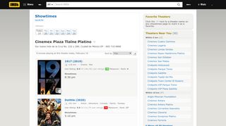 
                            6. Cinemex Plaza Tlalne Platino Showtimes - IMDb