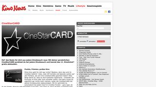 
                            12. CineStarCARD - Kino News