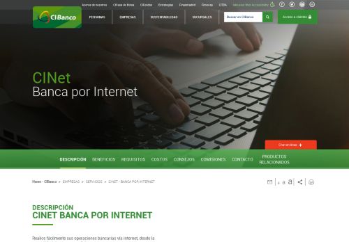 
                            2. cinet - banca por internet - CIBanco