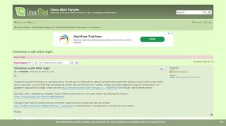 
                            2. Cinnamon crash after login - Linux Mint Forums