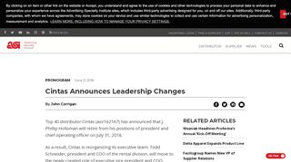 
                            9. Cintas Announces Leadership Changes