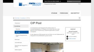 
                            7. CIP Pool - RWTH AACHEN UNIVERSITY Geographisches Institut ...