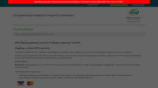 
                            1. CIPC :: Banking Details