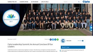 
                            9. Cipla Leadership Summit: An Annual Conclave Of Our Leaders - Cipla ...