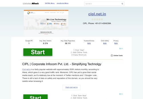 
                            5. Cipl.net.in website. Corporate Infocom Pvt. Ltd. - Simplifying Technolgy.