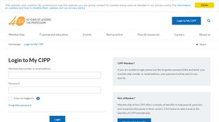 
                            2. CIPP Member Login | CIPP