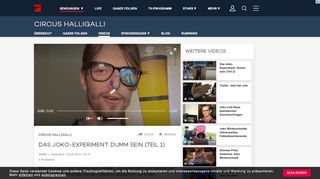 
                            8. CIRCUS HALLIGALLI - Video - Das Joko-Experiment: Dumm sein (Teil ...