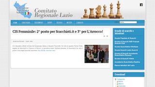 
                            13. CIS Femminile: 2° posto per Scacchisti.it e 3° per L'Arrocco! - Comitato ...