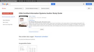 
                            12. CISA Certified Information Systems Auditor Study Guide - Google Books-Ergebnisseite