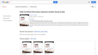 
                            6. CISA Certified Information Systems Auditor Study Guide - Resultado da pesquisa de livros do Google