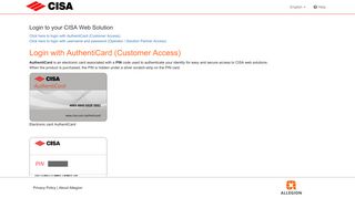 
                            8. - CISA - Login - Customer Access - Allegion